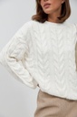Sweater in cable-stitch knit