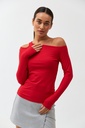 Longsleeve top with off-shoulder