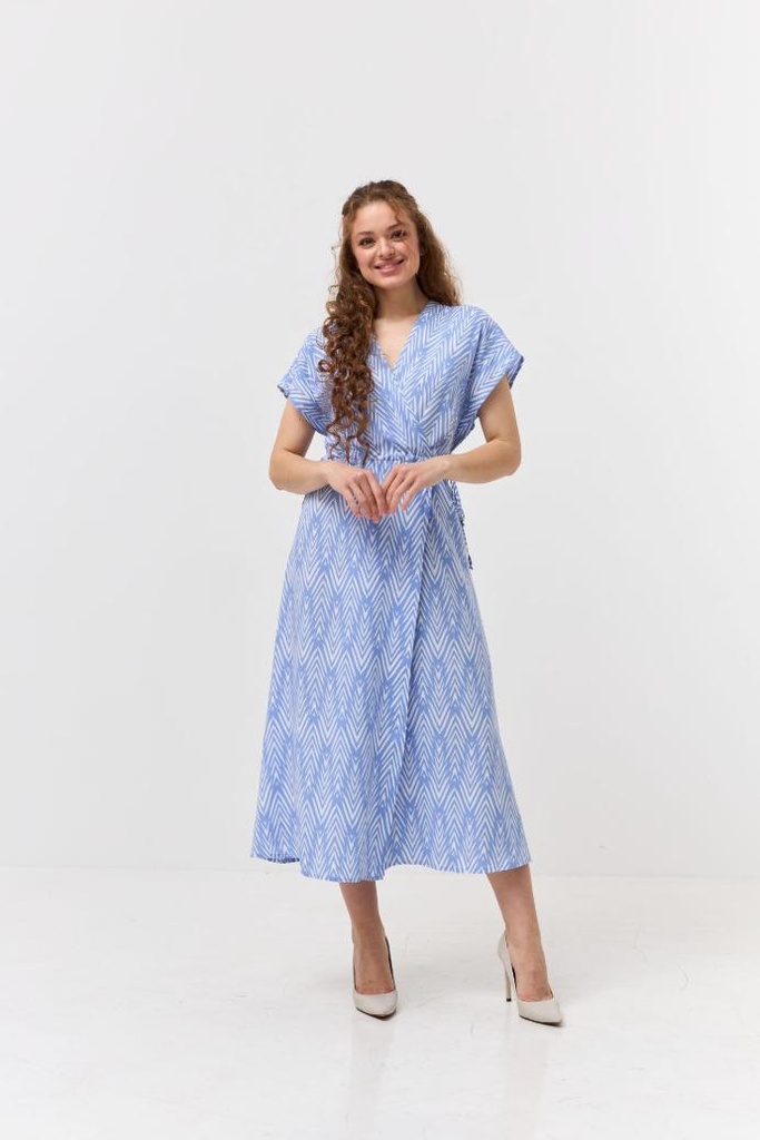 Wrap dress with a surplice bodice