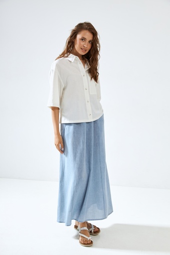 Straight midi skirt