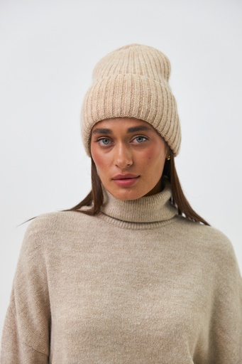 Angora hat on fleece