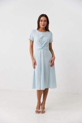 Сукня з перекрутом і короткими рукавами