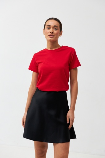 Satin mini skirt
