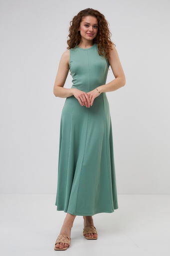 Сукня з декоративними швами із рубчика