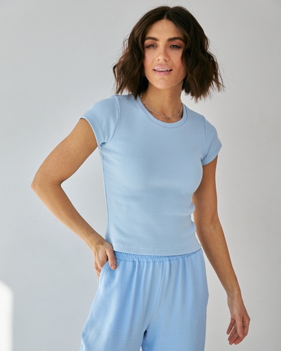 Футболка рубчик з коротким рукавом