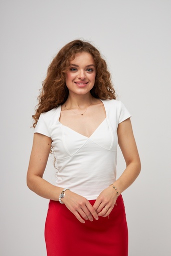 Blouse with neckline