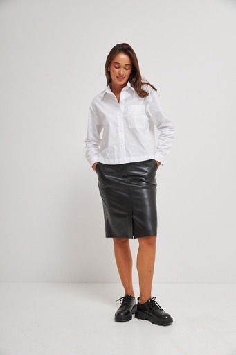 Eco-leather skirt