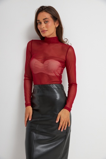 Bluză cu guler înalt