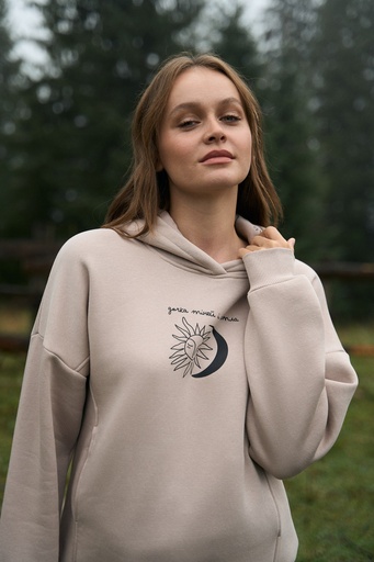 Hoodie with tattoo print